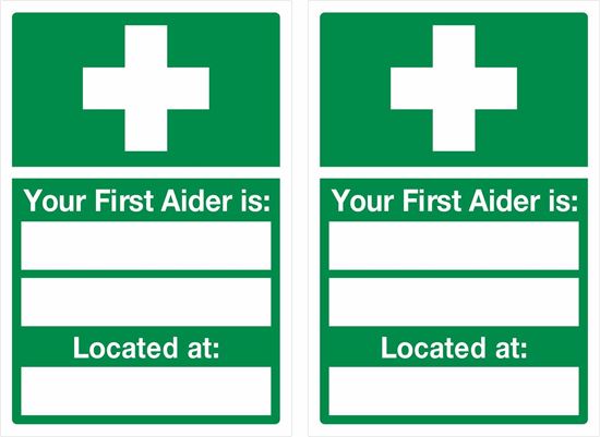 Picture of First aid "your first aider" Decals / Stickers