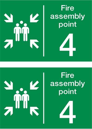 Picture of Fire assembly point 4 Decals / Stickers