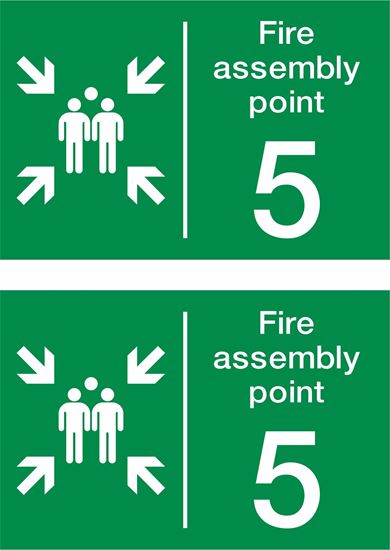 Picture of Fire assembly point 5 Decals / Stickers