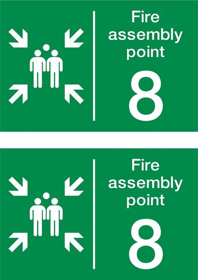 Picture of Fire assembly point 8 Decals / Stickers