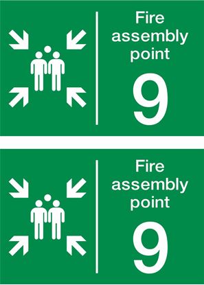 Picture of Fire assembly point 9 Decals / Stickers
