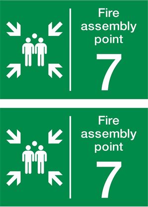 Picture of Fire assembly point 7 Decals / Stickers