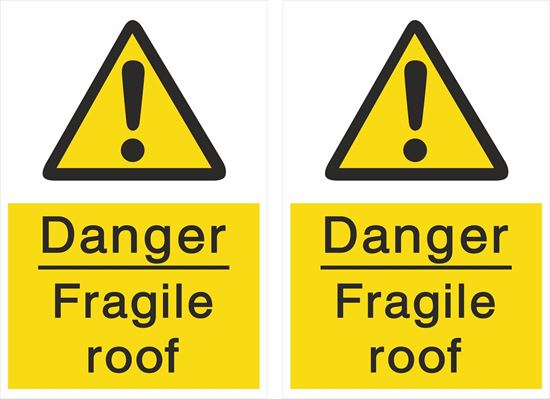 Zen Graphics - Danger fragile roof Decals / Stickers