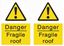 Picture of Danger fragile roof Decals / Stickers