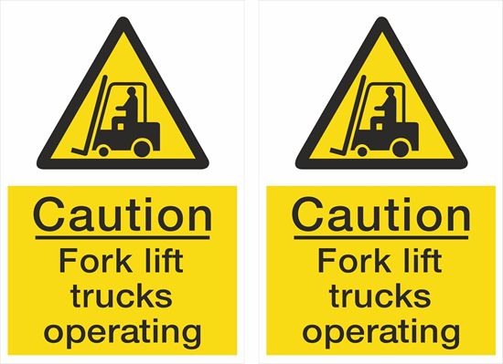 Picture of Caution Fork lift trucks operating Decals / Stickers