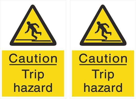 Picture of Caution Trip hazard Decals / Stickers