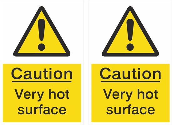 Picture of Caution Very hot surface Decals / Stickers