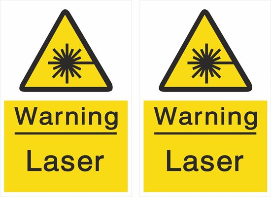Picture of Warning Laser Decals / Stickers