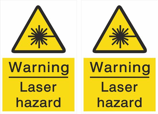 Picture of Warning Laser hazard Decals / Stickers