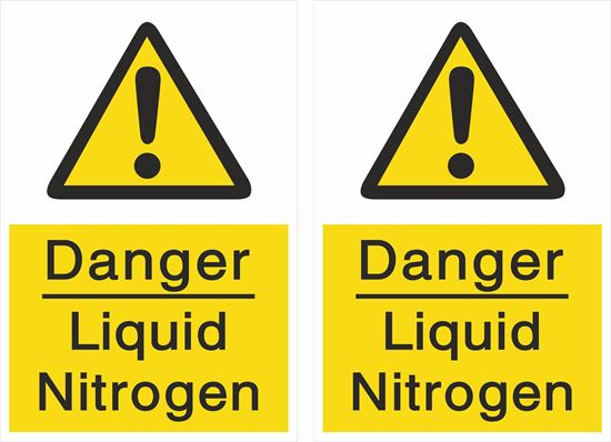 Picture of Danger Liquid Nitrogen Decals / Stickers