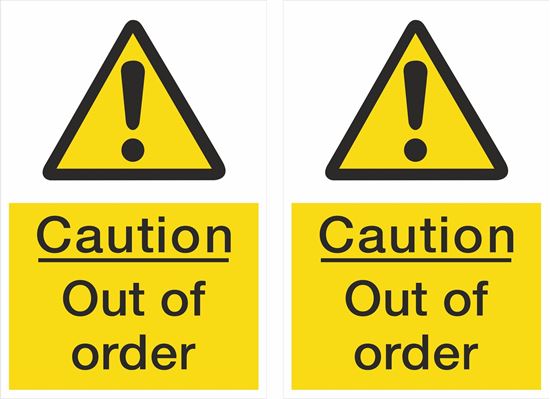 Picture of Caution out of order Decals / Stickers