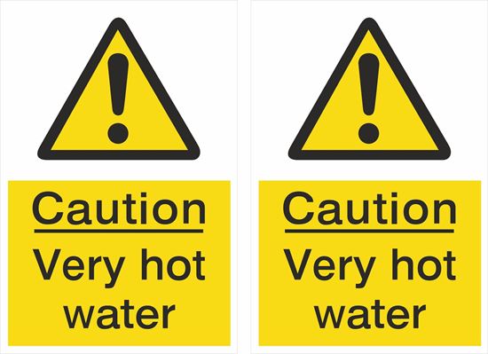 Picture of Caution Very hot water Decals / Stickers