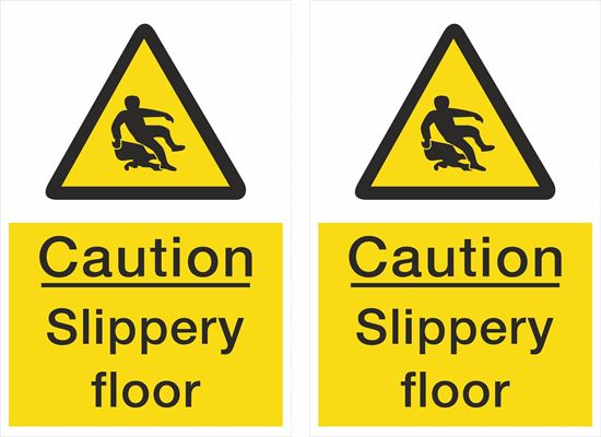 Picture of Caution Slippery floor Decals / Stickers