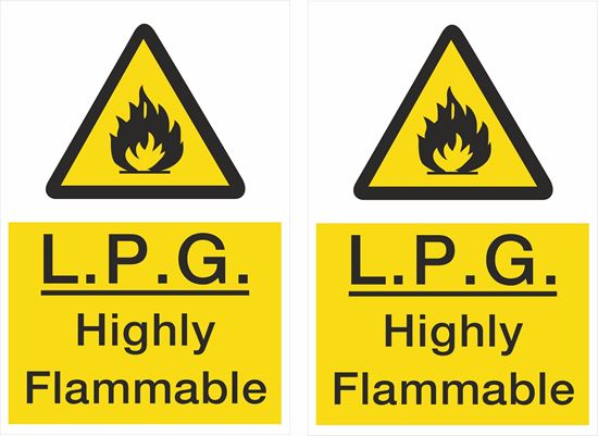 Picture of L.P.G. Highly Flammable Decals / Stickers