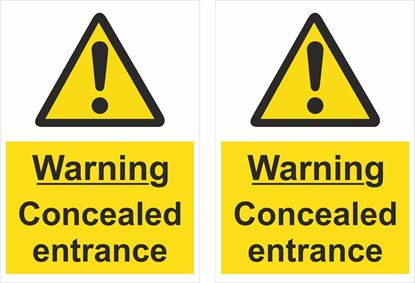 Picture of Warning Concealed entrance Decals / Stickers