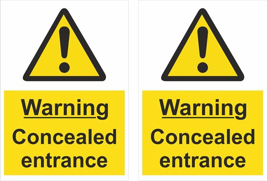 Picture of Warning Concealed entrance Decals / Stickers