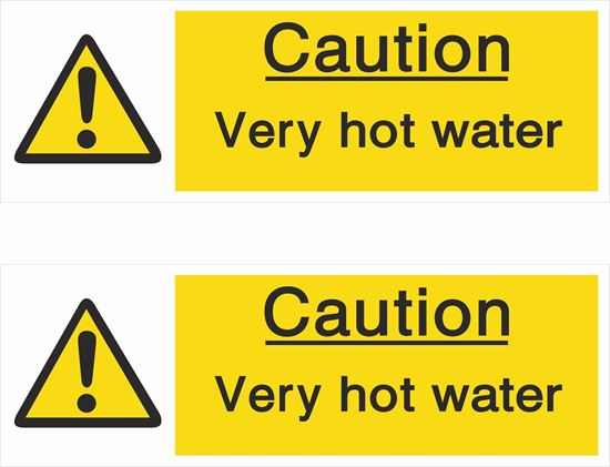 Picture of Caution Very hot water Decals / Stickers
