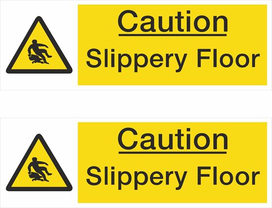 Picture of Caution Slippery Floor Decals / Stickers