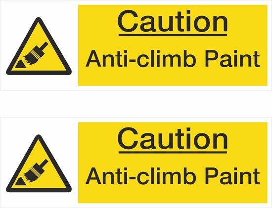 Picture of Caution Anti-climb Paint Decals / Stickers