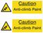 Picture of Caution Anti-climb Paint Decals / Stickers