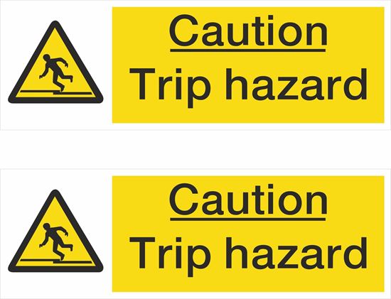 Picture of Caution Trip hazard Decals / Stickers