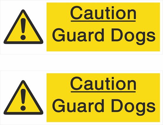Picture of Caution Guard Dogs Decals / Stickers