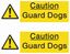 Picture of Caution Guard Dogs Decals / Stickers