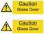 Picture of Caution Glass Door Decals / Stickers