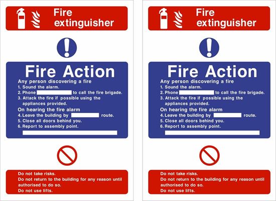 Picture of Fire action / Fire extinguisher Decals / Stickers