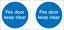 Picture of Fire door keep clear Decals / Stickers