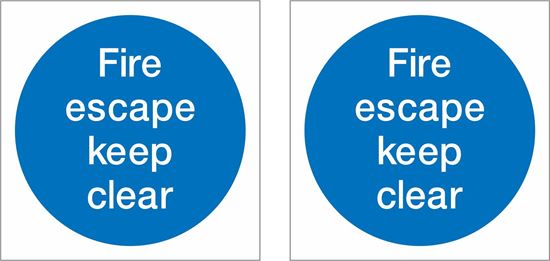 Picture of Fire escape keep clear Decals / Stickers