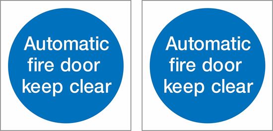Picture of Automatic fire door keep clear Decals / Stickers