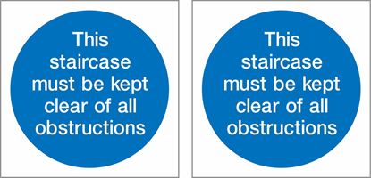 Picture of This staircase must be kept clear... Decals / Stickers