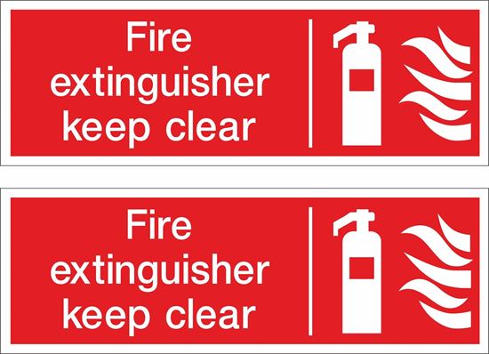 Picture of Fire extinguisher keep clear Decals / Stickers