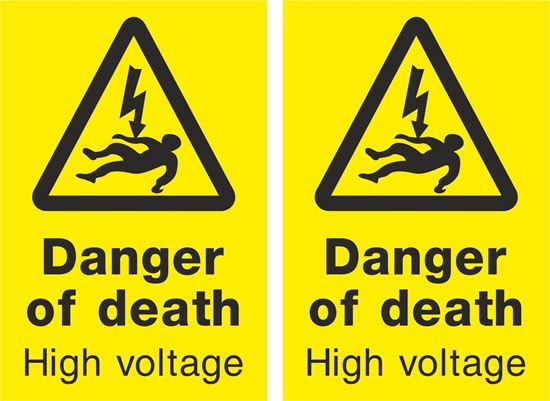 Picture of Danger of death High voltage Decals / Stickers