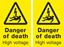 Picture of Danger of death High voltage Decals / Stickers