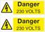 Picture of Danger, 230 Volts Decals / Stickers