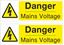 Picture of Danger Mains Voltage Decals / Stickers