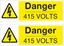 Picture of Danger, 415 Volts Decals / Stickers