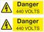 Picture of Danger, 440 Volts Decals / Stickers