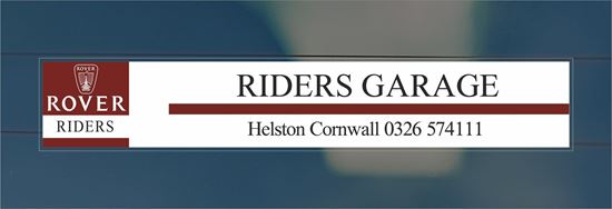 Picture of Riders Garage - Helston Cornwall Dealer rear glass Sticker