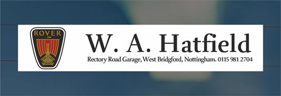 Picture of W.A. Hatfield  - Nottingham Dealer rear glass Sticker