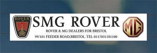 Picture of SMG Rover - Bristol Dealer rear glass Sticker