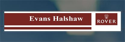 Picture of Evans Halshaw Rover Dealer rear glass Sticker