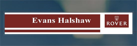 Picture of Evans Halshaw Rover Dealer rear glass Sticker