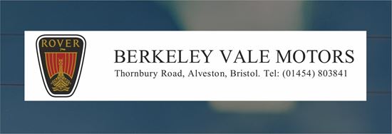 Picture of Berkeley Vale Motors -Bristol Dealer rear glass Sticker