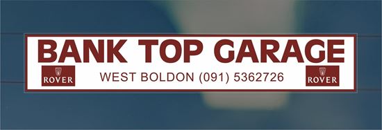 Zen Graphics - Bank Top Garage -West boldon Dealer rear glass Sticker