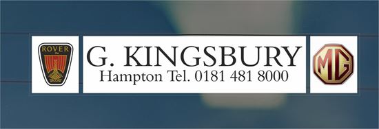 Picture of G. Kingsbury -Hampton Dealer rear glass Sticker