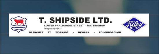 Picture of T. Shipside Ltd rear glass Dealer Sticker