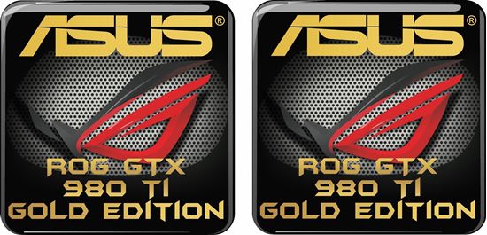 Picture of Asus Rog GTX 980 TI Gold Edition Gel Badges